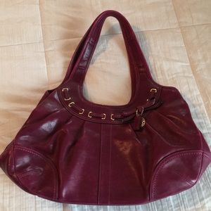 Leather Coach Ergo Pleated Purse